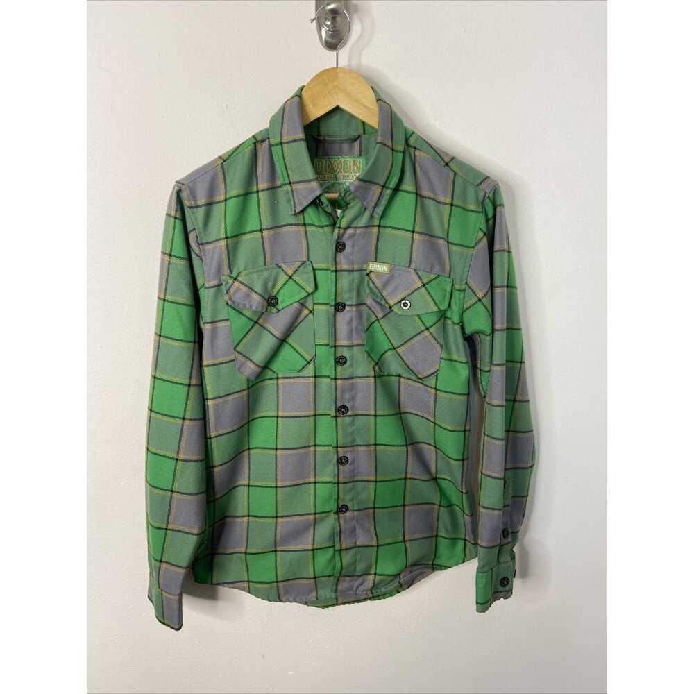 DIXXON FLANNEL CO. "Auld Pub” Men's Size XS Tartan Plaid Green Gray Yellow